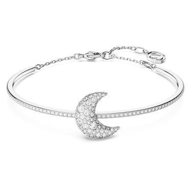 Swarovski Luna Bracelet, Rhodium-plated women's bracelet with moon motif and radiant Swarovski crystals on sale